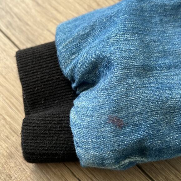 Hudson Girl’s Blue Lined Sift Jean Zip Up Embroidered Jacket Size‎ L - Picture 7 of 15